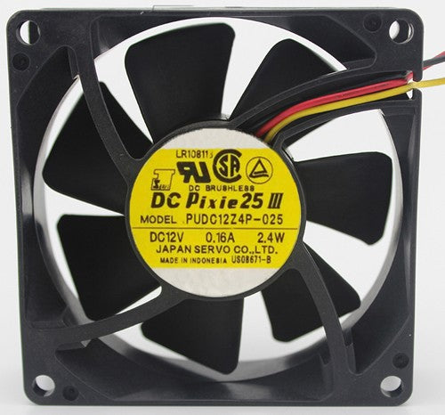 SERVO PUDC12Z4P-025 12V 0.16A 2.4W 3wires cooling fan SERVO PUDC12Z4P-025 12V 0.16A 2.4W 3wires cooling fan